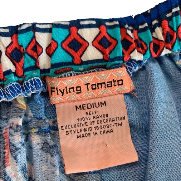 Flying Tomato Off Shoulder Maxi High Low Dress Size Small - Picture 14 of 16